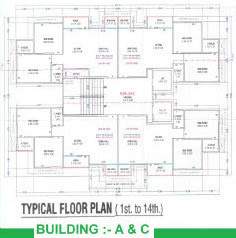  the trilliant Tower A,C Cluster Plan from 1st to 14th Floor