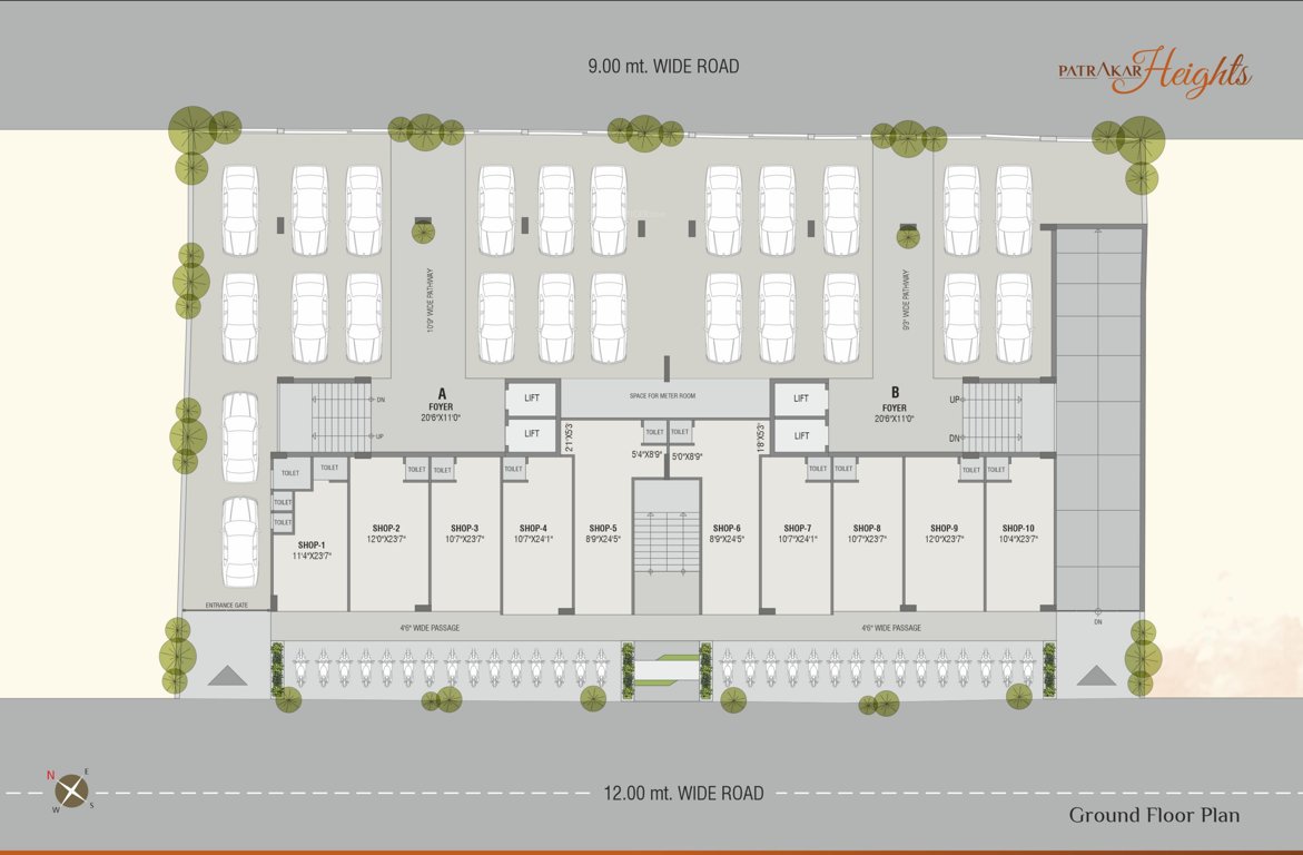  patrakar heights Block A + B Cluster Plan For Ground