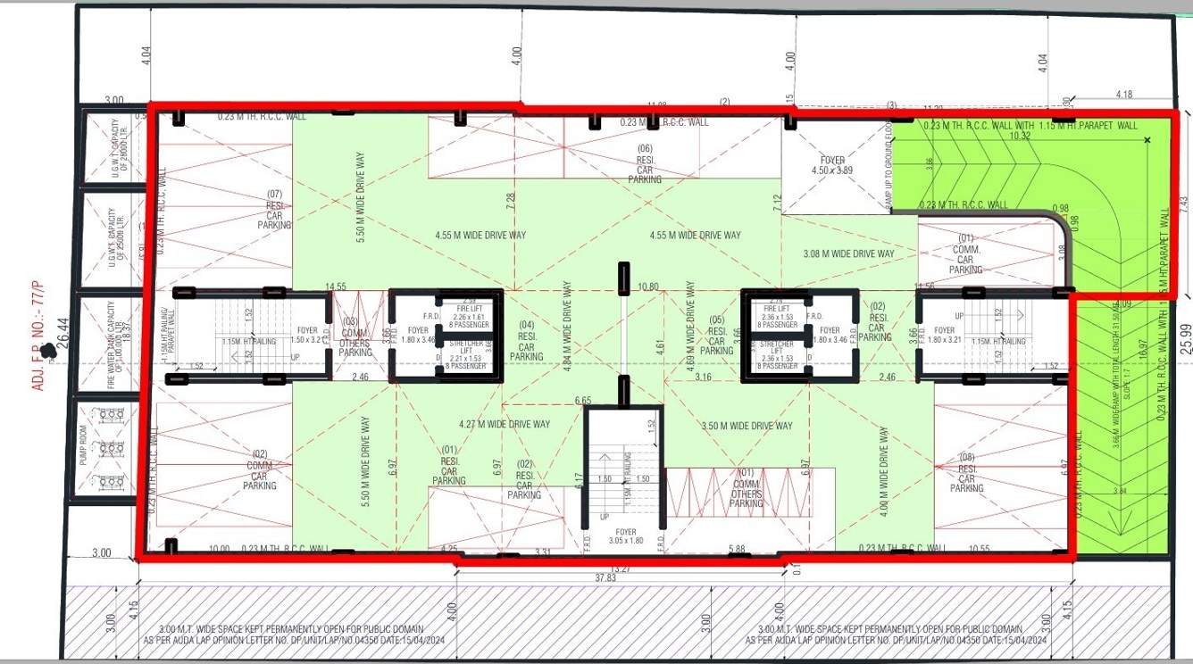  patrakar heights Cluster Plan Basement