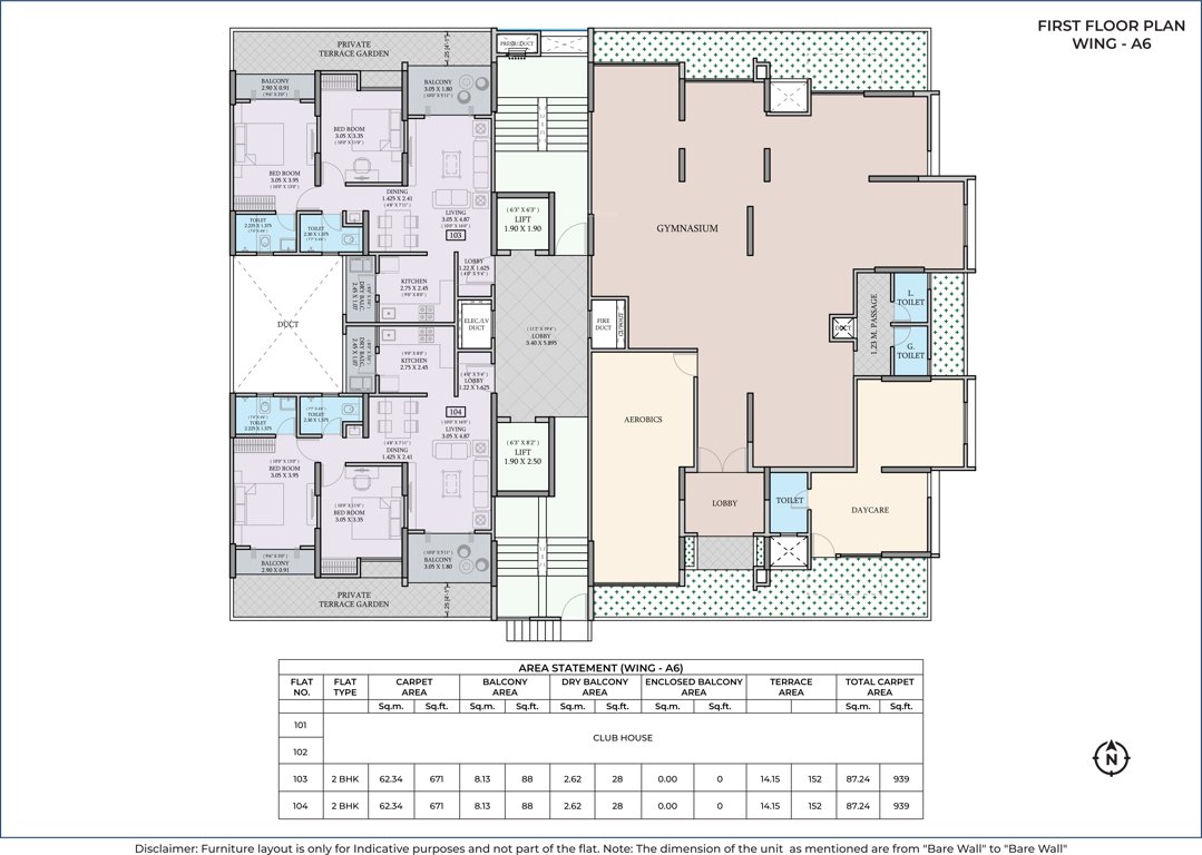  enchante phase iii A6 Cluster Plan for 1st Floor