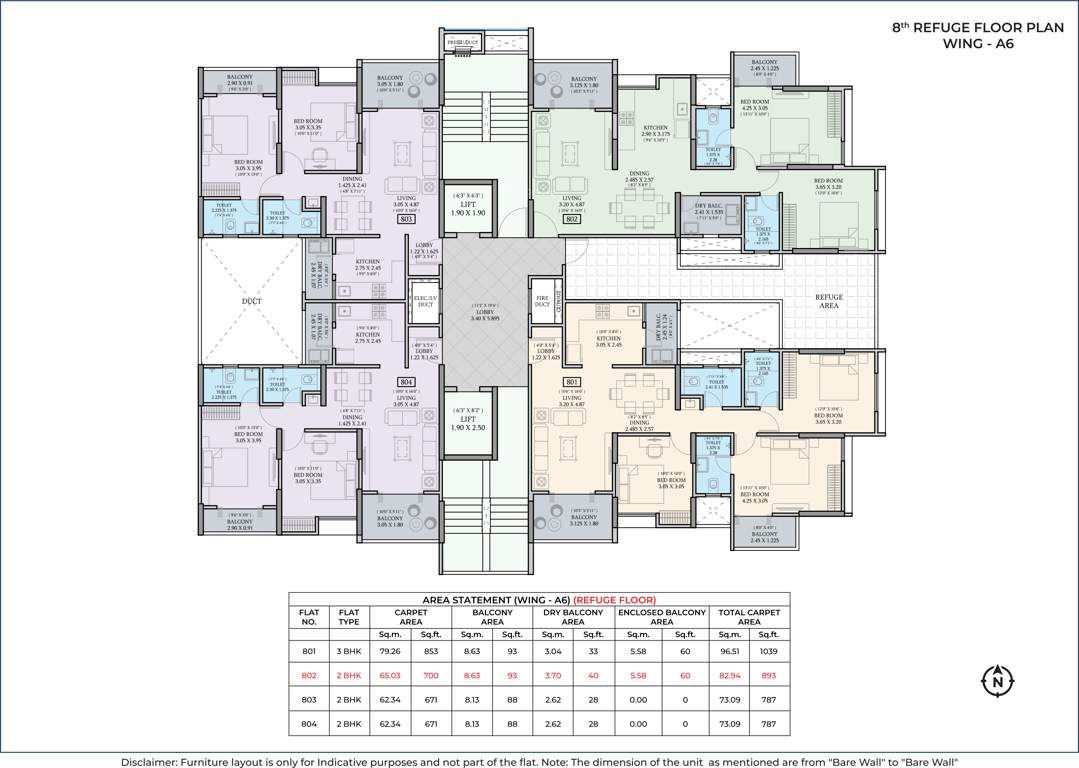  enchante phase iii A6 Cluster Plan for 8th Floor