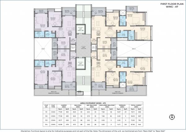  enchante-phase-iii A7 Cluster Plan for 1st Floor