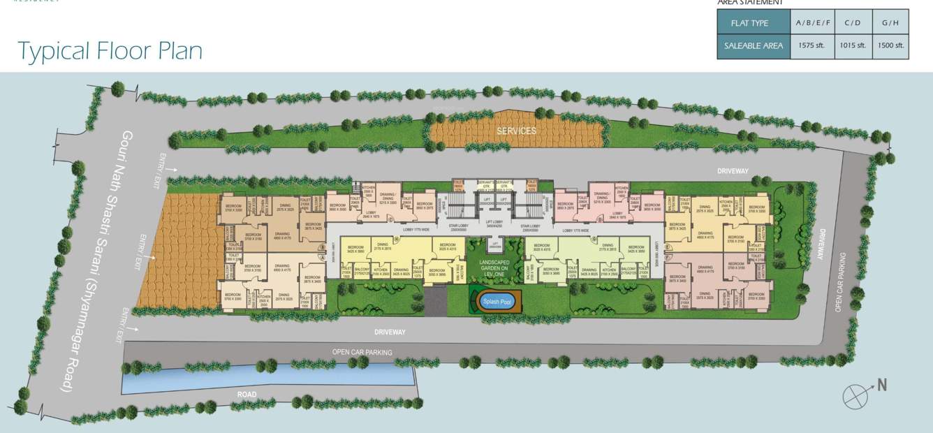  shyam residency Shyam Residency Cluster Plan from 1st to 10th Floor