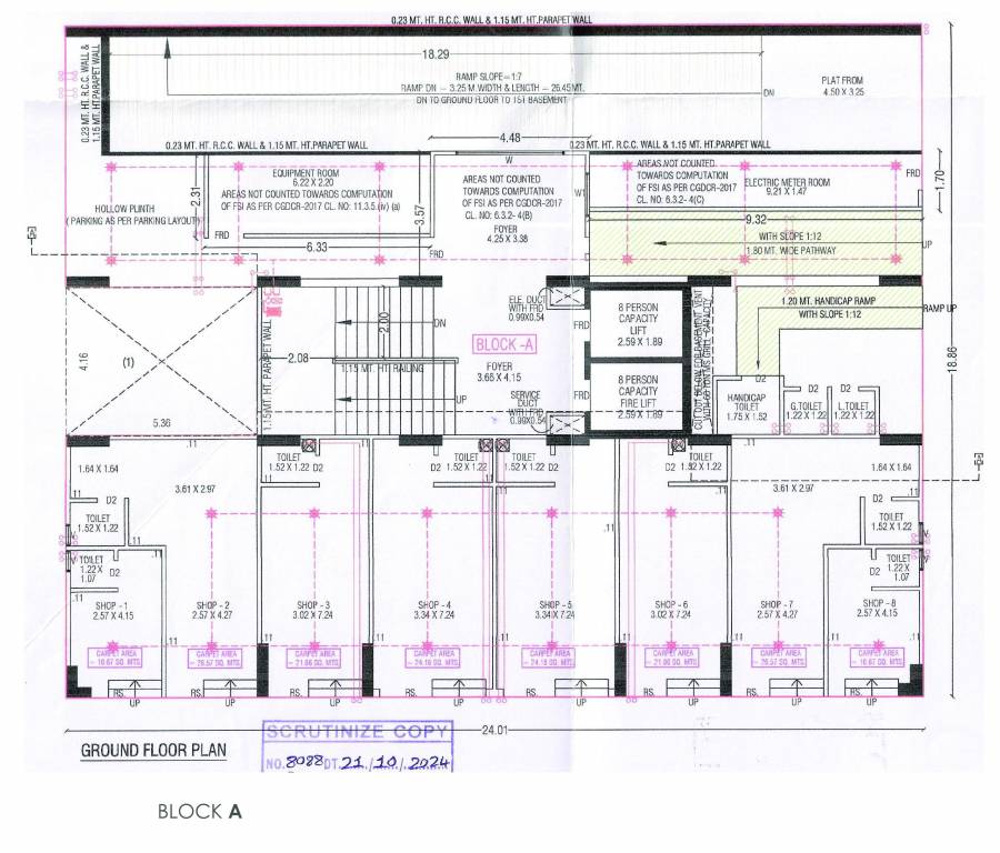  aniket sky Tower A Cluster Plan for ground Floor