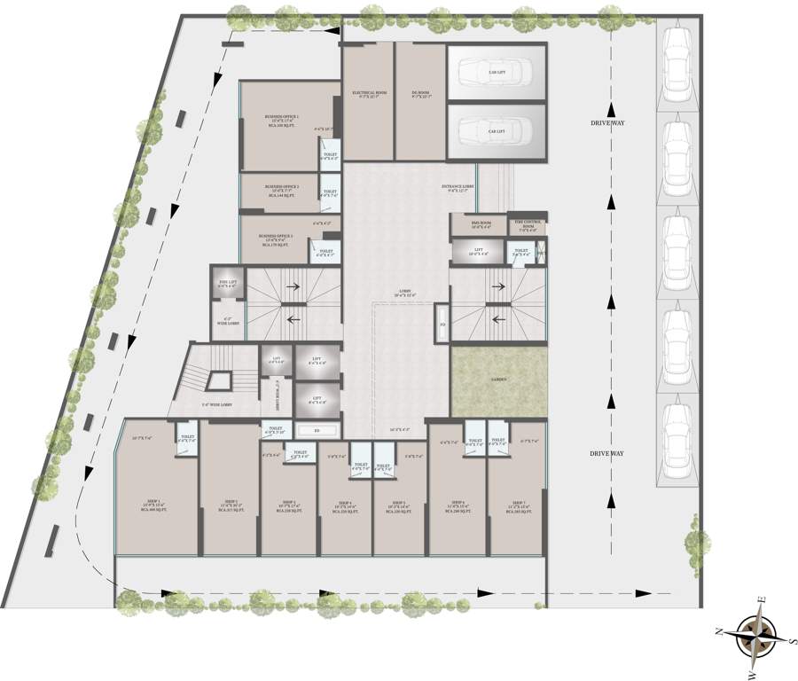  38 avenue 38 Avenue Cluster Plan for ground Floor