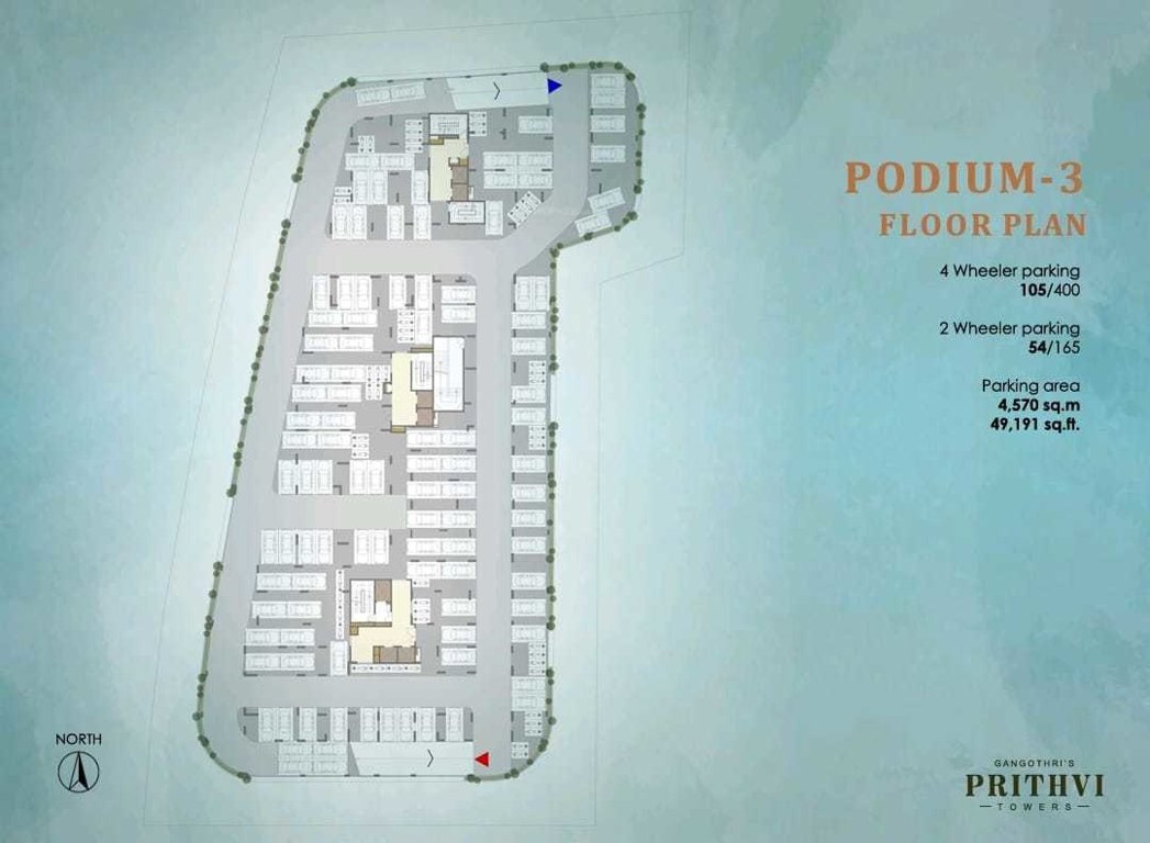  prithvi towers Prithvi Towers Cluster Plan for Podium 3 Circulation Floor