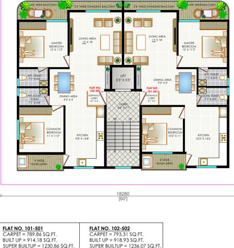 mahalaxmi-heights Mahalaxmi Heights Cluster Plan from 1st to 5th Floor