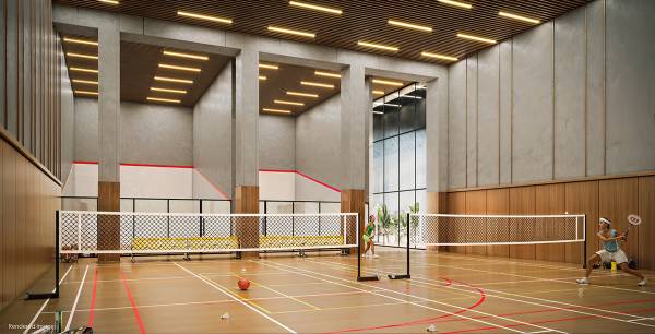  verde Badminton Court