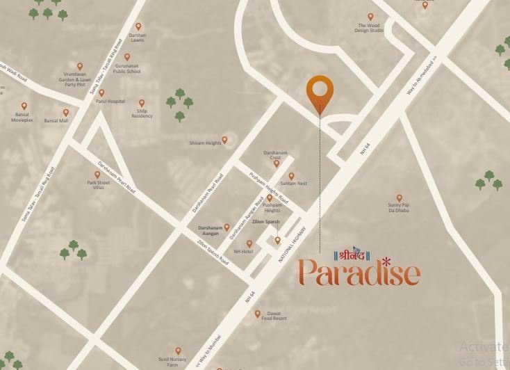  shree nand paradise Location Plan