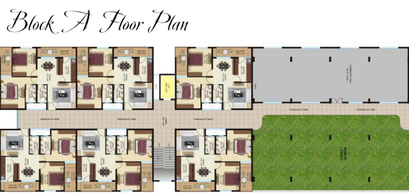  enclave Enclave Block A Cluster Plan from 1st to 7th Floor