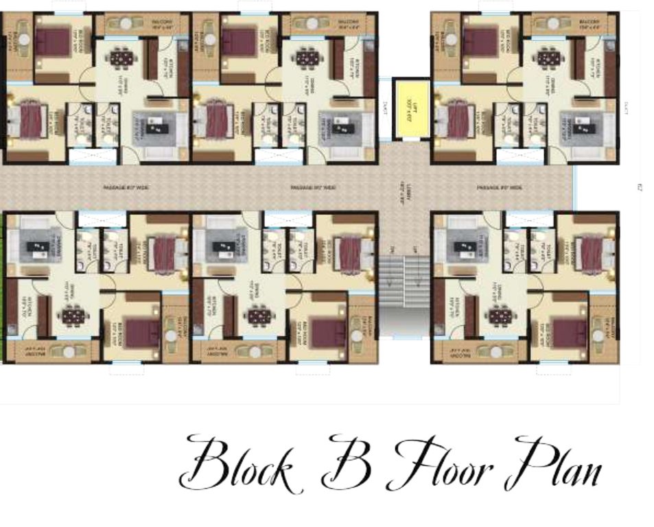  enclave Enclave Block B Cluster Plan from 1st to 7th Floor