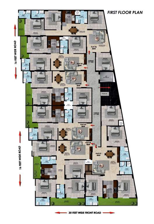 green avenue Green Avenue Cluster Plan for 1st Floor