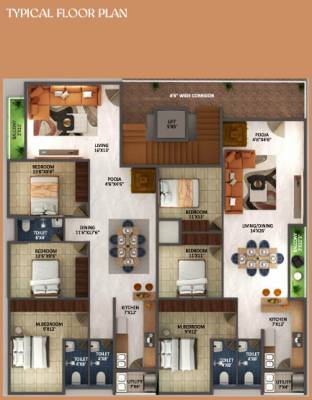  paradise Paradise Cluster Plan from 1st to 5th Floor