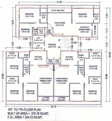  kanwar-heights KANWAR HEIGHTS Cluster Plan from 1st to 7th Floor