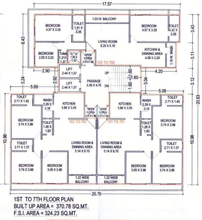  kanwar heights KANWAR HEIGHTS Cluster Plan from 1st to 7th Floor