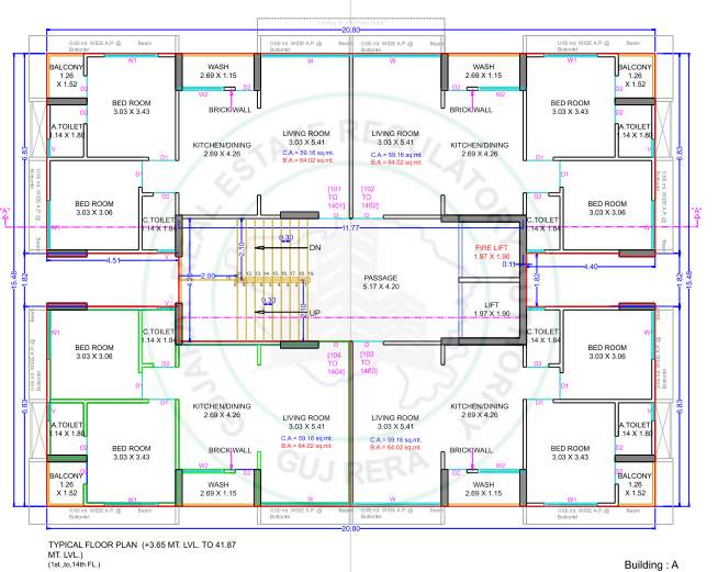 navkar heaven A Cluster Plan from 1st to 14th Floor