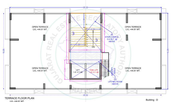 navkar heaven D Cluster Plan for terrace Floor