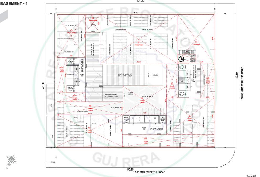  sarvopari Tower A B C Cluster Plan for basement 1 Floor