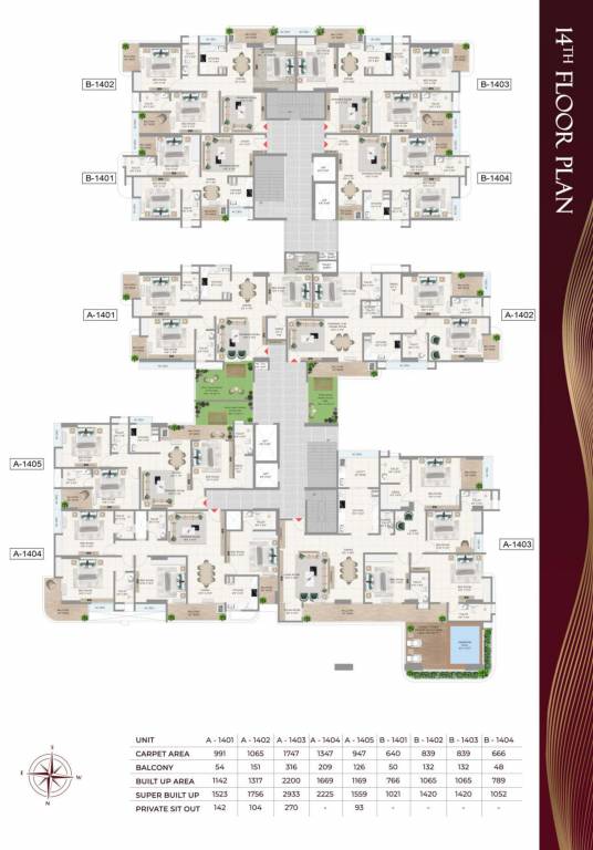  skyhigh Block A Cluster Plan for 14th Floor