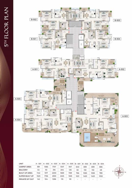  skyhigh Block A Cluster Plan for 5th Floor