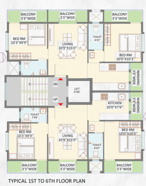  omkar B Orbit Omkar Cluster Plan from 1st to 6th Floor