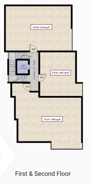  pink calcite Pink Calcite Cluster Plan from 1st to 2nd Floor