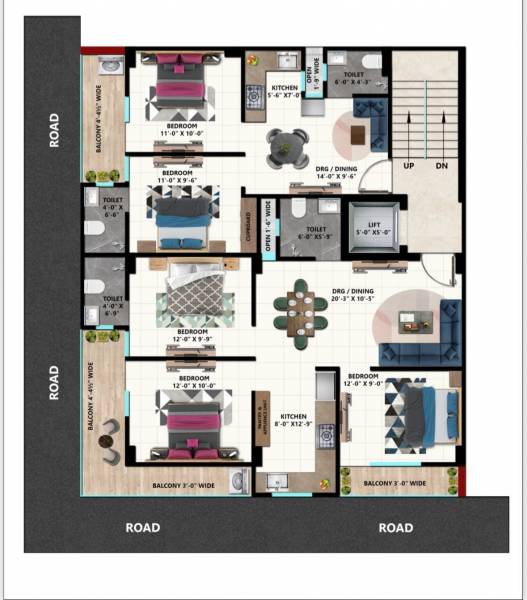  dev-infra Tower A Cluster Plan from 1st to 5th Floor