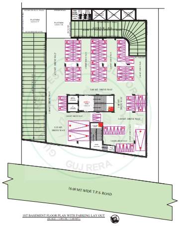  sarjan lake view Sarjan Lake View Cluster Plan for 1 basement  Floor