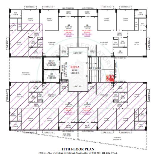  sarjan lake view Sarjan Lake View Cluster Plan for 11th Floor