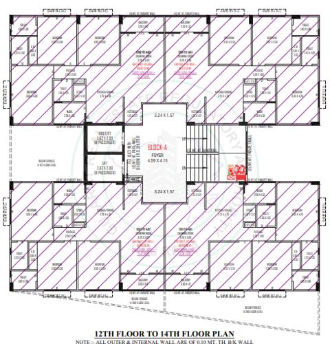  sarjan-lake-view Sarjan Lake View Cluster Plan from 12th to 14th Floor