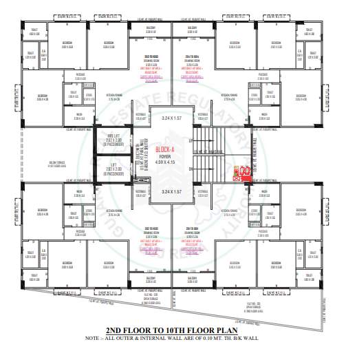  sarjan lake view Sarjan Lake View Cluster Plan from 2nd to 10th Floor