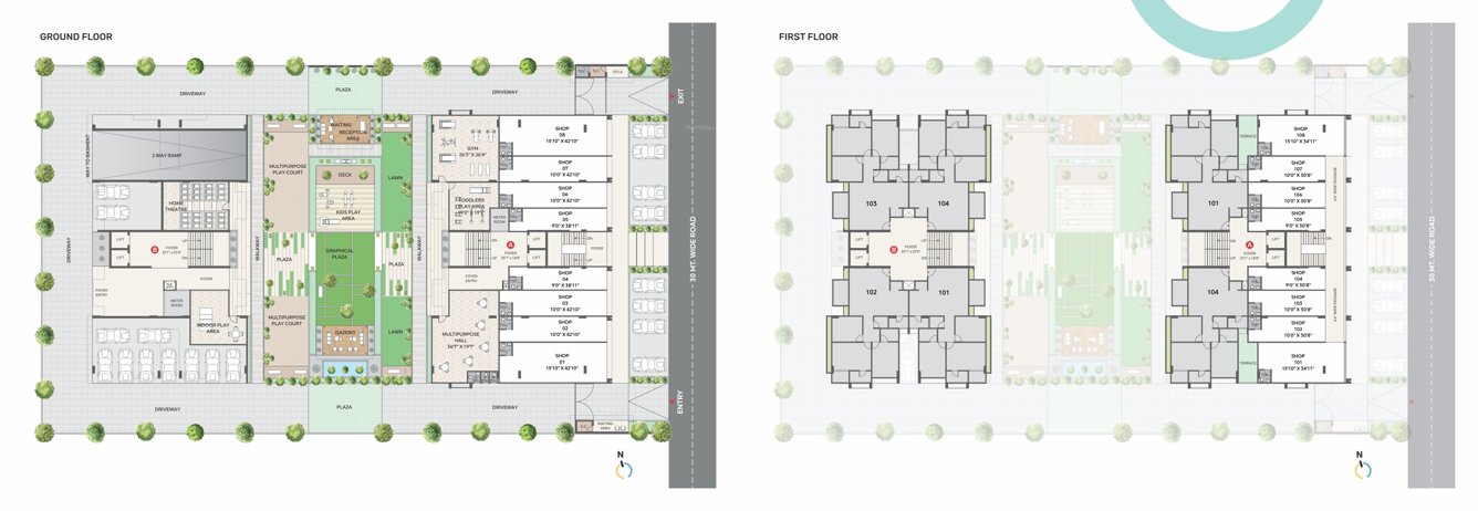  orchid Block A & B Cluster Plan from ground to 1st Floor