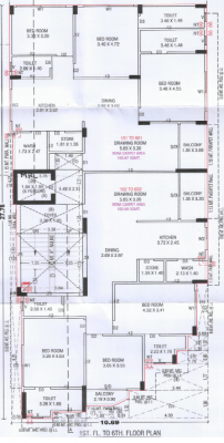 shalin-abode Tower A Cluster Plan from 1st to 6th Floor