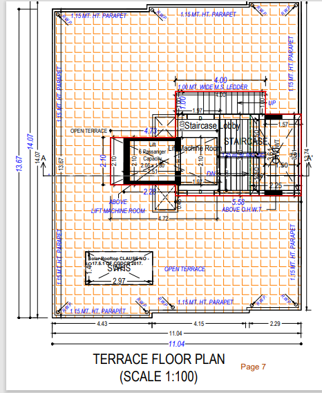  arihant-elegance Tower A Cluster Plan for Terrace Floor