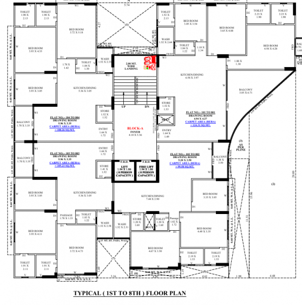  eiffel-tower Tower A Cluster Plan from 1st to 8th Floor