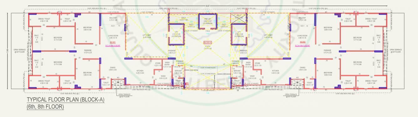  the one Block A Cluster Plan from 6th to 8th Floor