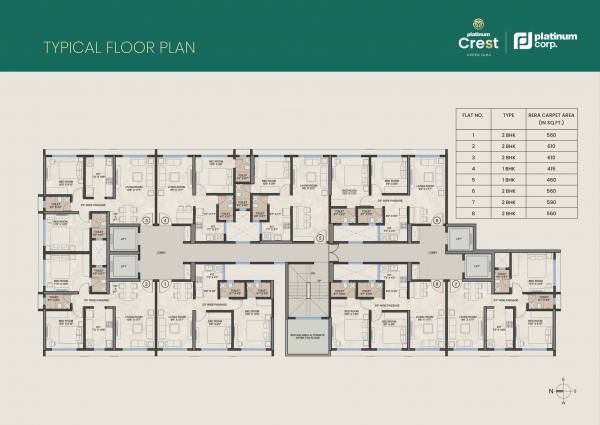  crest Platinum Crest Cluster Plan for Typical Floor
