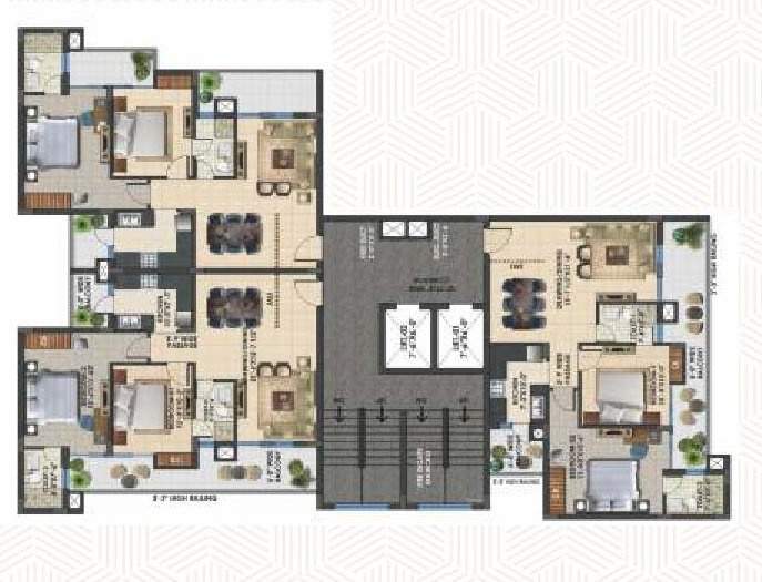 amayra luxury one Block B Cluster Plan from 1st to 14th Floor