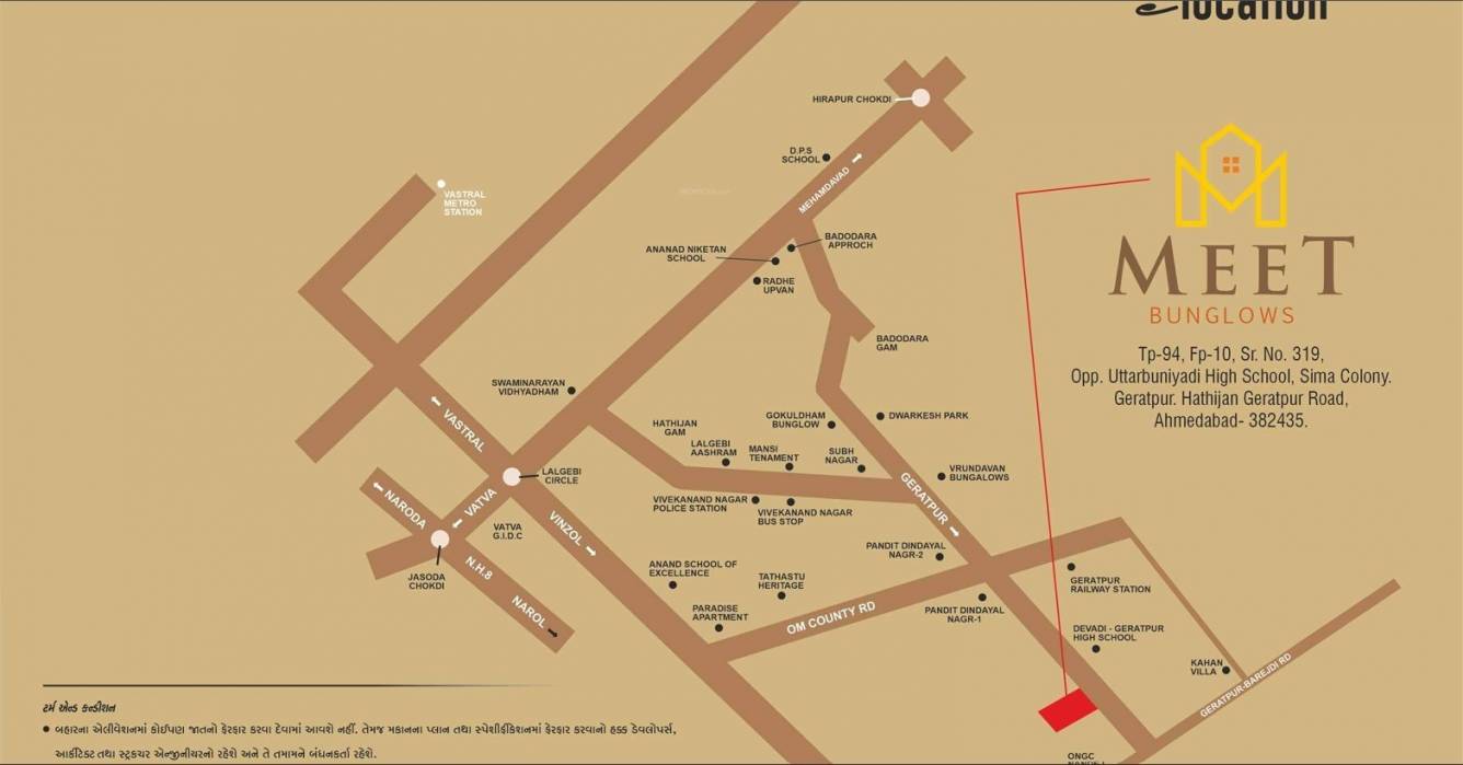  meet bunglows Location Plan
