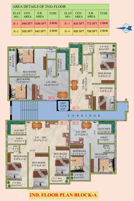  hanuman apartment iii Tower A Cluster Plan for 2nd Floor
