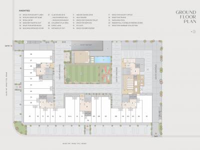  turquoise-rosedale A+B+C+D+E Cluster Plan For Ground Floor