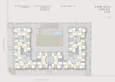  turquoise-rosedale A +B+C+D+E Terrace Cluster Plan 