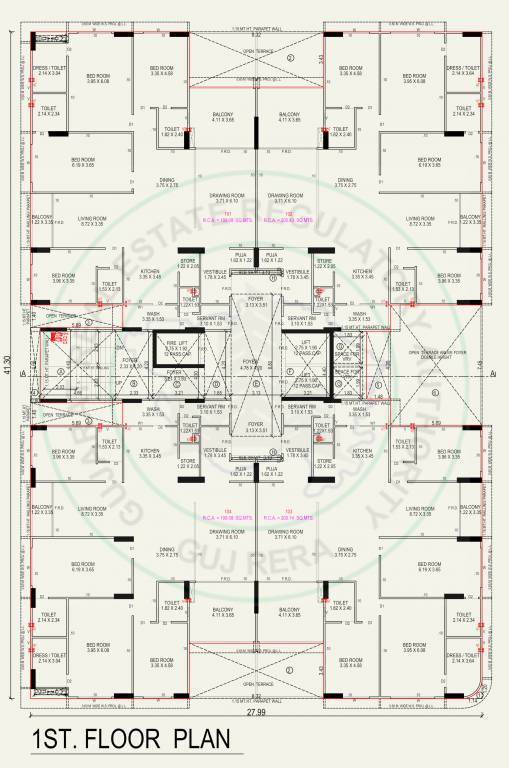  turquoise agasiya A Cluster Plan for 1st Floor