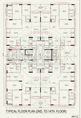  turquoise-agasiya A Cluster Plan from 2nd to 14th Floor