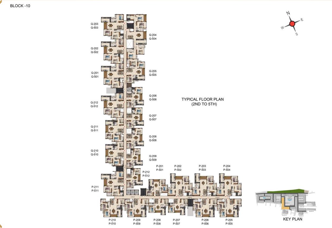 casamia Casamia Block 10 Cluster Plan from 2nd to 5th Floor
