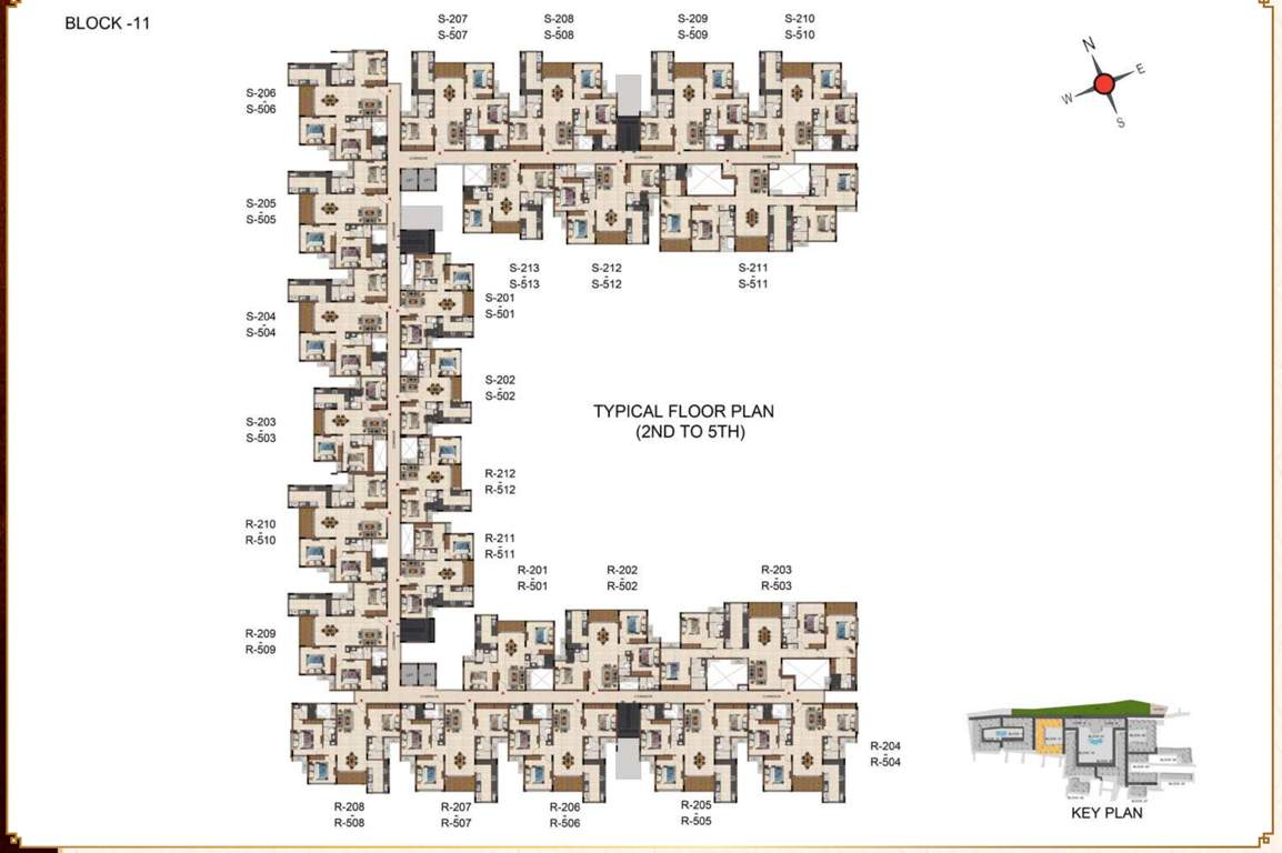 casamia Casamia Block 11 Cluster Plan from 2nd to 5th Floor