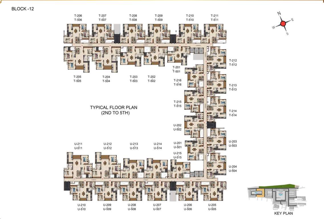 casamia Casamia Block 12 Cluster Plan from 2nd to 5th Floor