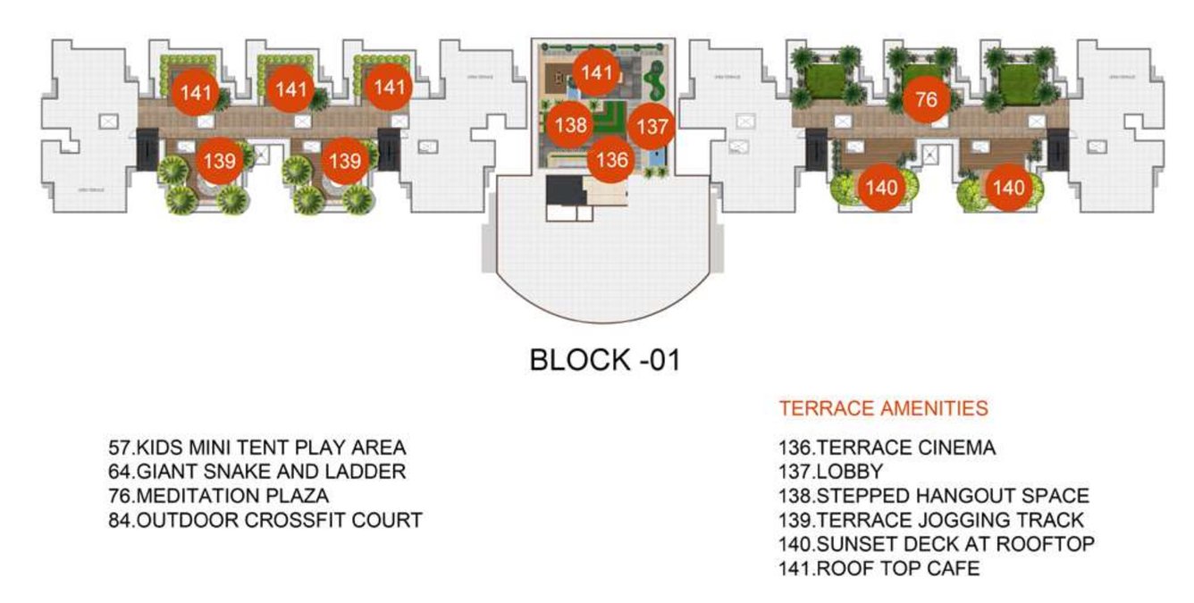 casamia Casamia Block1 Cluster Plan from 1st to 5th Floor