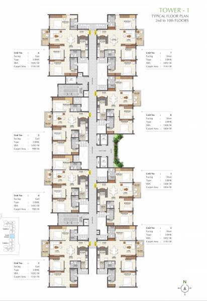  sunny-groves Building 1 Cluster Plan