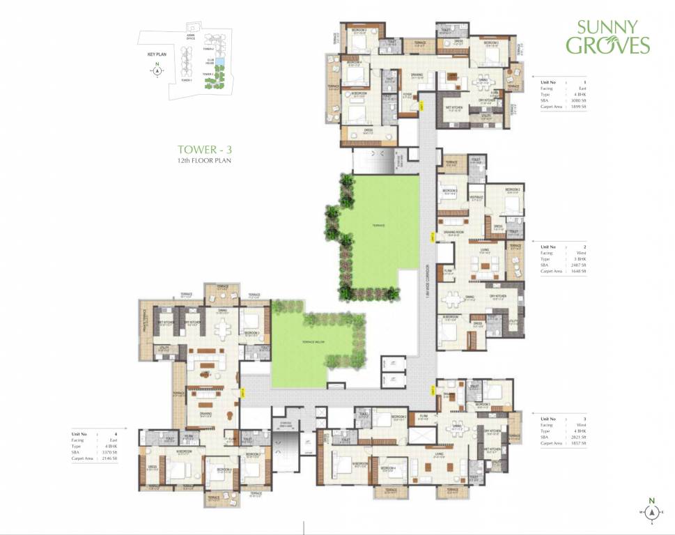 sunny groves Building 2 Block 2 Cluster Plan